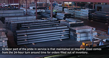 Imperial Steel 24-hour turnaround order filling